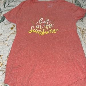 Tek Gear, DryTEK, coral, Small, Short-Sleeve